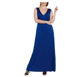 Cynthia Rowley Sleeveless V‑Neck Dress with Pockets Blue Size M